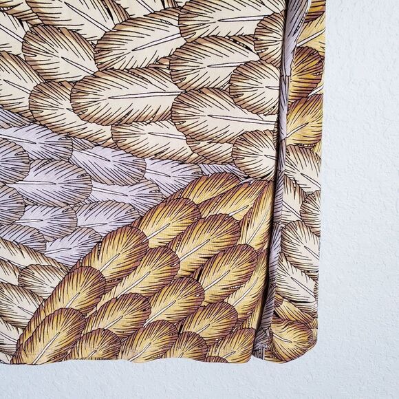 Gypsy Mara Hoffman Multicolor Feather Drape Front Blouse - Picture 2 of 7